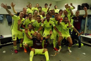 Barcelona celebrando