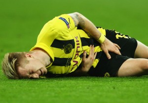 Marco Reus lesionado con el Borussia Dortmund