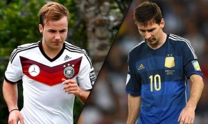 Mario Götze y Lionel Messi