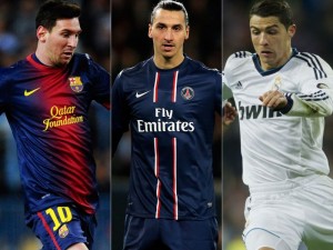 Messi, Ronaldo y Zlatan