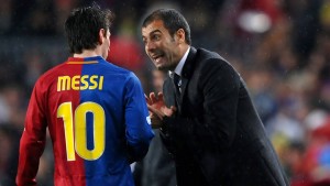 Messi y Pep en el Barcelona
