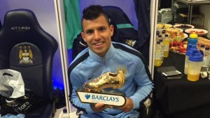 El Kun Agüero se quedó con el premio de goleador en la Premier League: