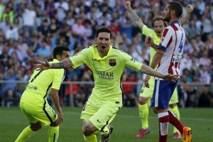 Barcelona derrotó al Atlético en el Calderón y se consagró campeón de la Liga BBVA.
