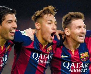 Tridente de sueño MSN: Messi, Suarez y Neymar