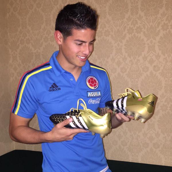 masculino Obediente Dependiente Nuevos guayos adidas dorados ACE 15 de James Rodríguez