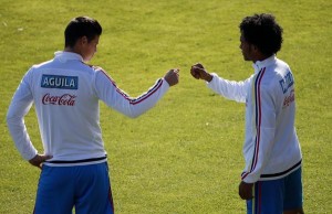 ¿Qué tal el saludo entre James Rodríguez y Juan Guillermo Cuadrado?