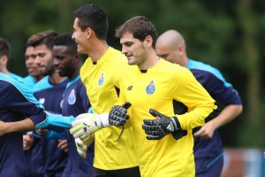 Iker Casillas entrenando con el Porto