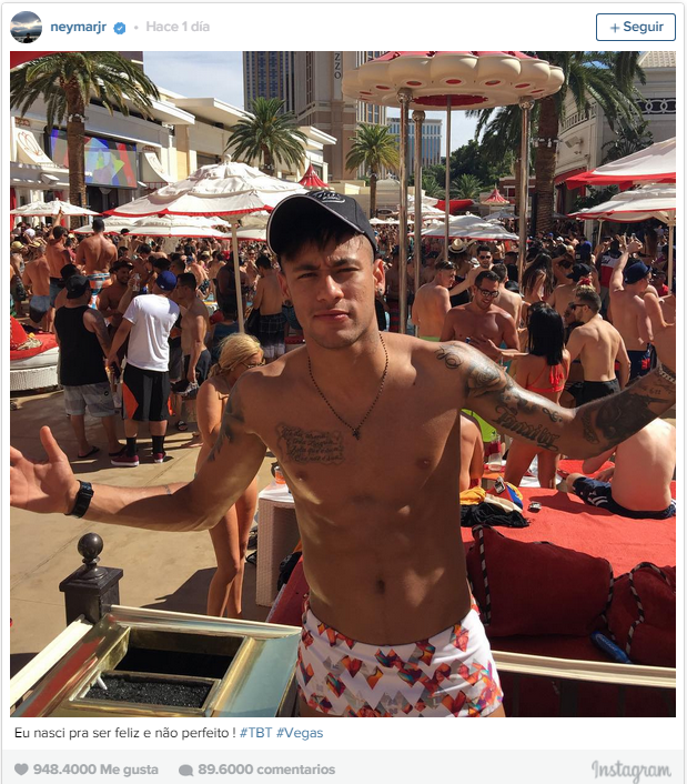 Neymar de vacaciones