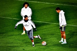 Lujos del Real Madrid en entrenamiento en Australia