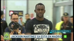 Ya esta en Madrid. #JacksonMartinez