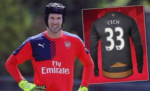 33 ! El número elegido por @PetrCech para jugar en el @Arsenal