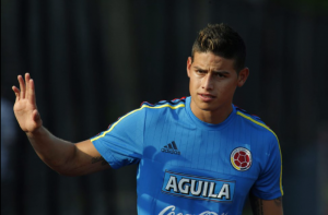 James Rodríguez con la selección colombiana