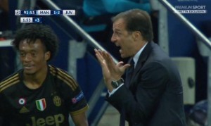 Allegri vs. Cuadrado.