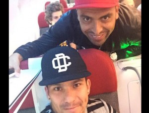 Medel y Jara se burlan de Cavani tras un amistoso de Chile