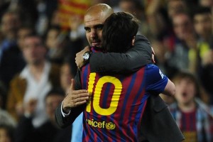 Pep Guardiola lamentó la lesión de Lionel Messi y le deseó lo mejor en su recuperación.