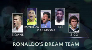 Ronaldo dio a conocer su equipo ideal de fútbol 5