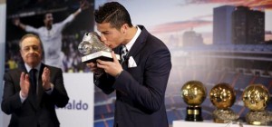 El vídeo con el que fue homenajeado Cristiano Ronaldo por haberse convertido en el máximo goleador histórico del Real Madrid.