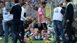 Allegri se enojó con Morata en el duelo por Champions de la Juventus ante el Borussia Mönchengladbach