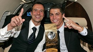 Cristiano Ronaldo con su agente