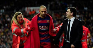 Barça da a conocer el parte médico de Javier Mascherano luego del clásico