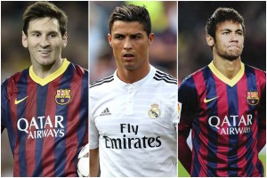 Messi, Ronaldo y Neymar