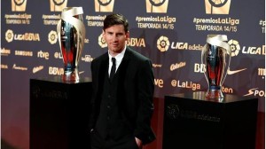 Messi fue elegido el mejor jugador de la última Liga y se lo dedicó especialmente a Thiago