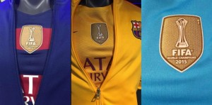 Barcelona luce el escudo de campeón del mundo en su camiseta