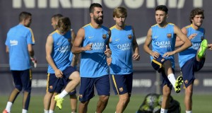 Arda Turán entrenando con Barcelona