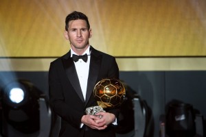 Messi con el Balón de Oro