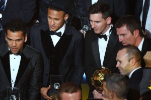 Neymar, Messi y Dani Alves