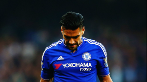 Falcao triste en el Chelsea