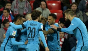 #Barcelona metió las dos chances que tuvo para irse 2-0 al descanso ante el #Bilbao.