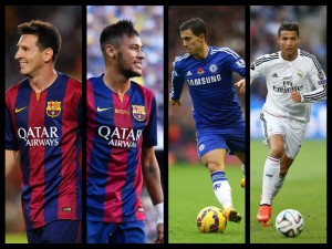 Messi, Neymar, Hazard, Ronaldo