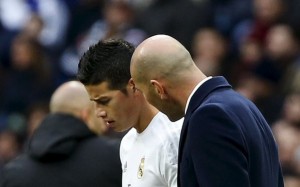 TV española capta el motivo del enojo de Zidane con James Rodríguez