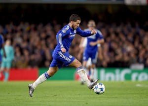 Eden Hazard con el Chelsea