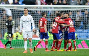 Cristiano Ronaldo en la derrota ante el Atlético de MAdrid