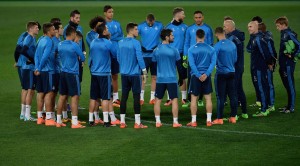 Real Madrid entrenando en Roma