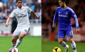 James Rodríguez y Eden Hazard