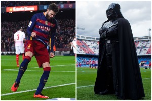 Piqué y Darth Vader