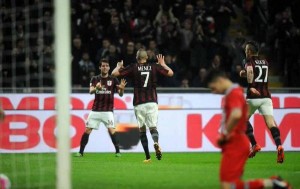 Jérémy Ménez regresó a la titularidad con AC Milan y se despachó un doblete.