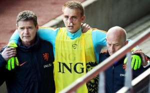 ¡Miren cómo me dejaron a Cillessen después del choque con Huntelaar!