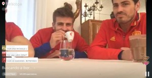 El Periscope de Piqué junto a Iker Casillas es una auténtica obra maestra