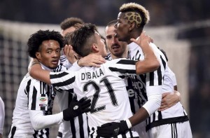 Juventus celebrando un gol