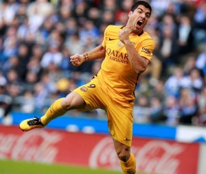 Luis Suárez celebrando gol