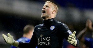 Kasper Schmeichel con el Leicester City