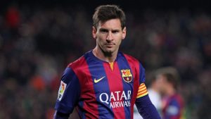 Messi triste con Barcelona