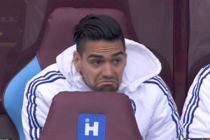 Falcao's face after Pato came on for Chelsea...
