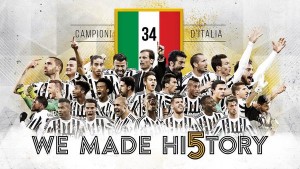 Italia Juventus logró el pentacampeonato de la Serie A.