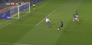 Rabona de Carlos Bacca frente a la Sampdoria