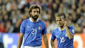 Giovinco y Pirlo con Italia